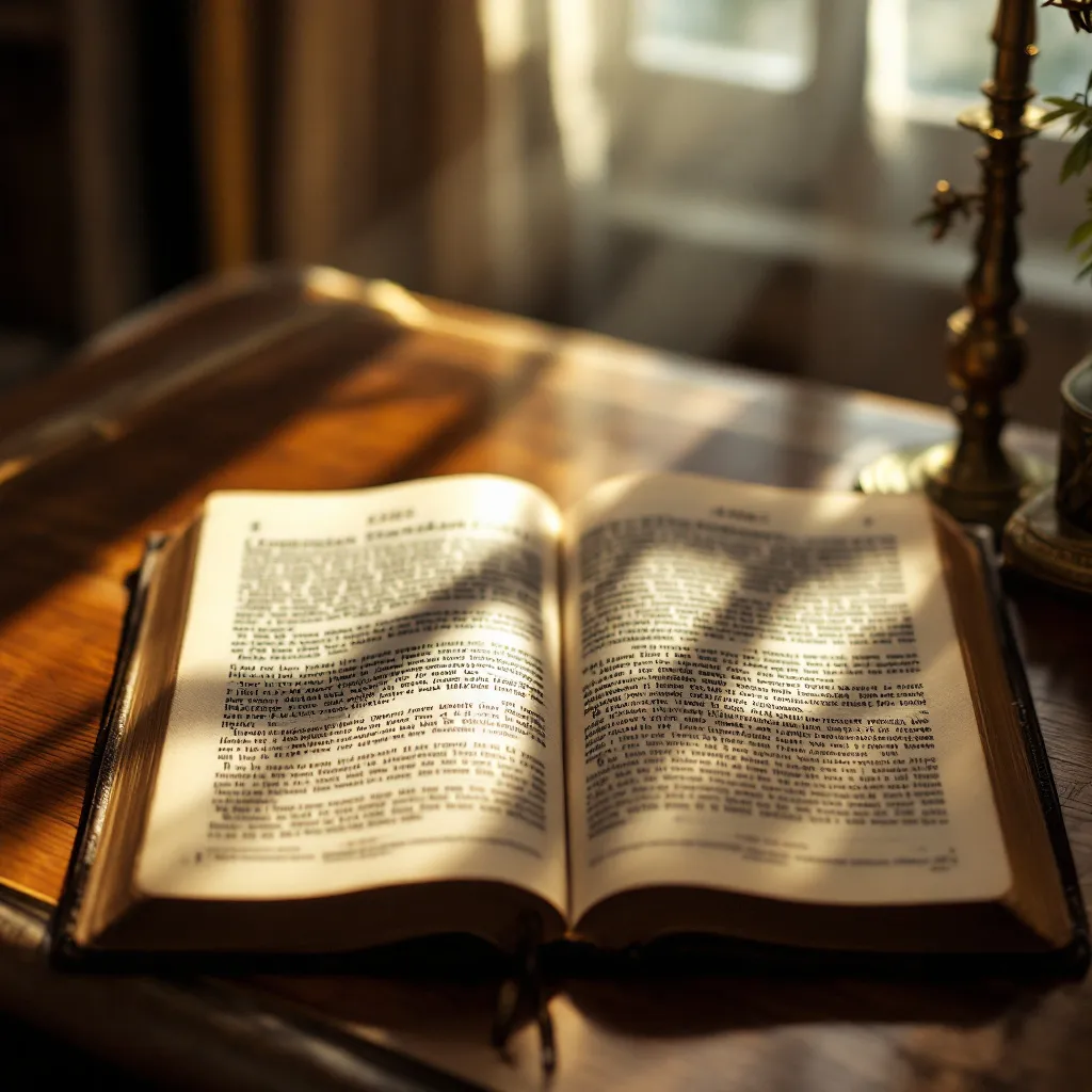 Open bible near window